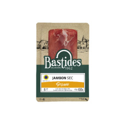 Jambon Serrano BASTIDES, affinage 10 mois, 6 tranches