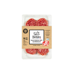 Saucisson sec supérieur Label Rouge BASTIDES, 16 tranches