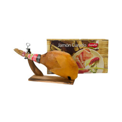 Jambon Serrano avec os ESPUNA, le coffret avec griffe + couteau