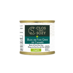 Bloc de foie gras de canard CLOS SAINT SOZY, 100g