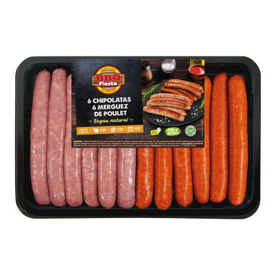 6 chipolatas / 6 merguez de poulet