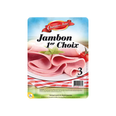 Jambon 1er choix nature - 3 tranches