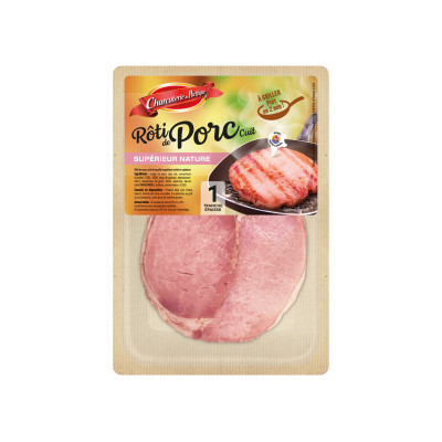 1 tranche épaisse de rôti de porc cuit supérieur nature