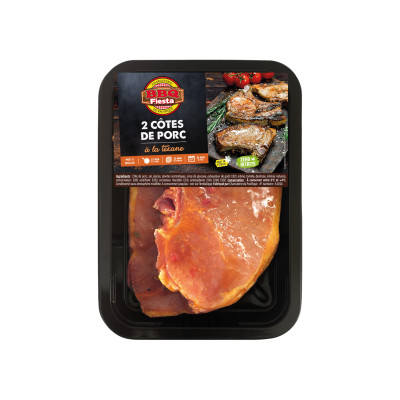 2 côtes de porc texane