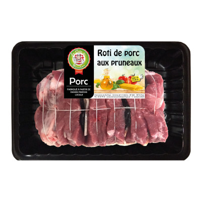Roti de porc bacon/pruneaux