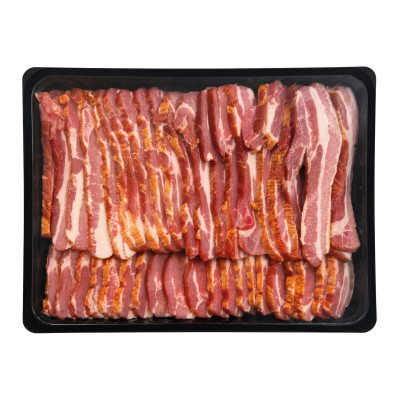 Poitrine de porc fumée tranchée, 4,5 kg environ, congelée
