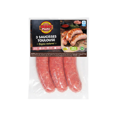 3 saucisses de Toulouse, congelées