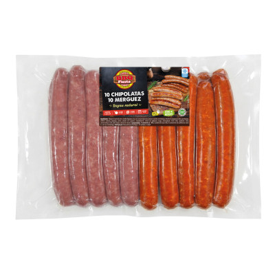 10 chipolatas / 10 merguez, congelées