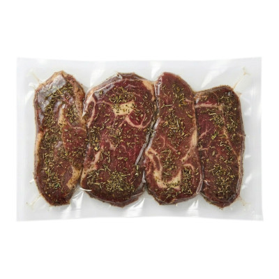 4 steaks aux herbes, congelés