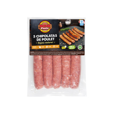 5 chipolatas de poulet, congelées
