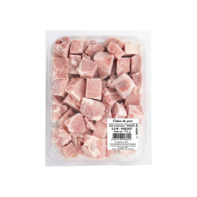 Cube de porc 700g, congelé
