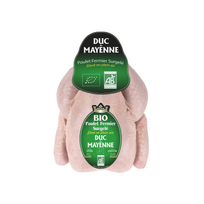 Poulet fermier blanc bio FR, 1,4 kg environ, congelé