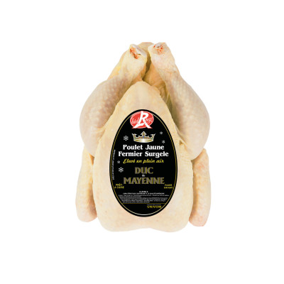 Poulet fermier jaune Halal FR, 1,7 kg environ, congelé