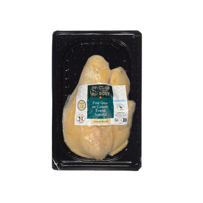 1 lobe de foie gras de canard cru déveiné FR, 500g environ, congelé