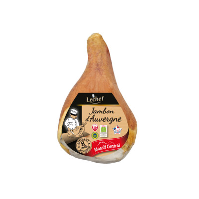 Jambon d'Auvergne désossé (affinage 8 mois) IGP LECHEF, 5,3 kg environ