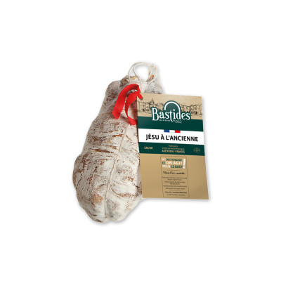 Saucisson Jesus Pur Porc bridé à la main BASTIDES, 1 kg environ