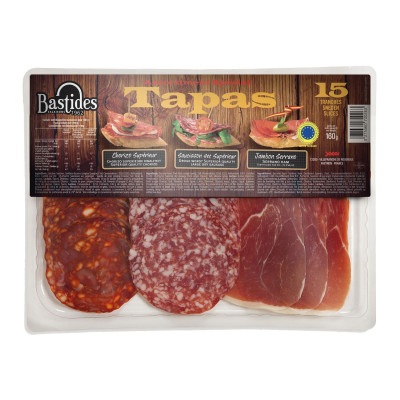 Plateau Tapas BASTIDES - 15 tranches, 160 g