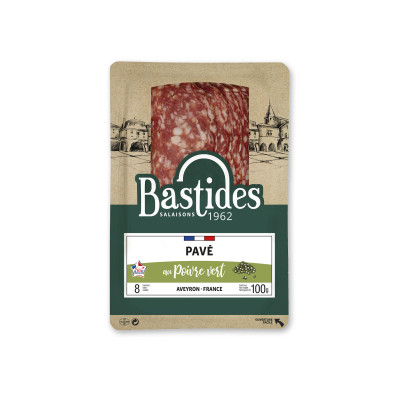 Pavé au poivre vert BASTIDES - 8 tranches, 100 g