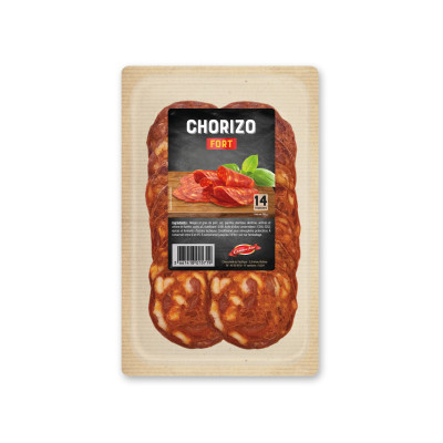 Chorizo fort - 8 tranches, 100 g