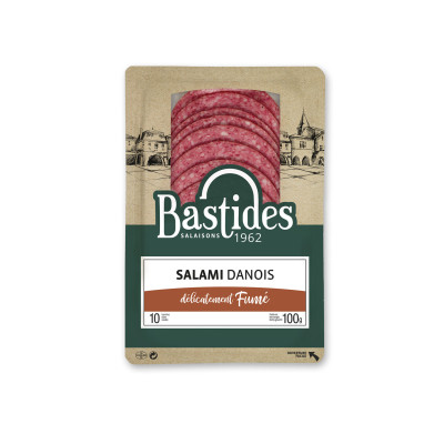 Salami danois BASTIDES - 10 tranches, 100 g