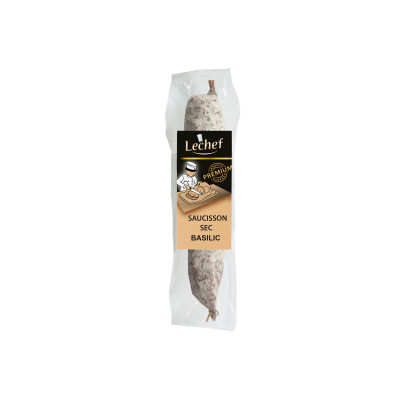 Saucisson sec aux basilic LECHEF, 150 g