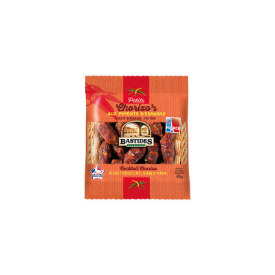 Petits chorizo aux piments BASTIDES, 80g