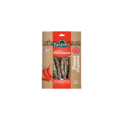 Mini saucissons stick piment BASTIDES, 100 g