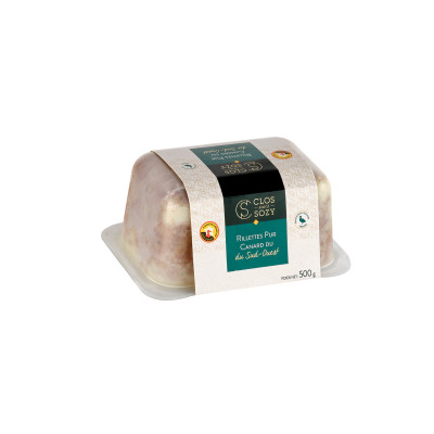 Rillettes pur canard du Sud-Ouest CLOS SAINT SOZY, 500 g