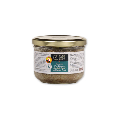 Rillettes pur canard du Sud-Ouest au magret fumé CLOS SAINT SOZY, 180 g