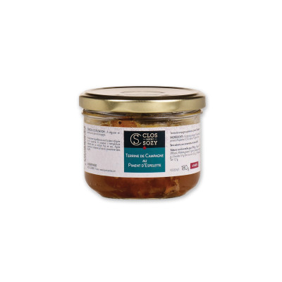 Terrine de campagne au piment d'Espelette CLOS SAINT SOZY, 180 g