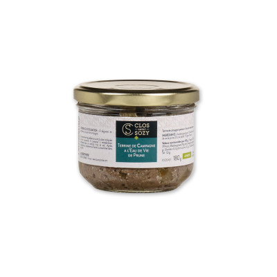 Terrine de campagne à l'eau de vie de prunes CLOS SAINT SOZY, 180 g