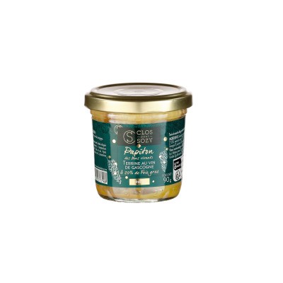Terrine de canard au foie gras et vin de Gascogne CLOS SAINT SOZY, 90g