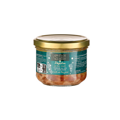 Terrine de canard au foie gras et vin de Gascogne CLOS SAINT SOZY, 180g