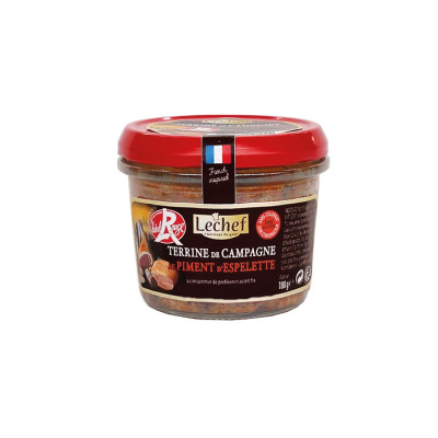 Terrine de campagne au piment d'Espelette LECHEF, 180 g