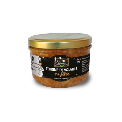 Terrine de volaille en fêtes LECHEF, 180 g