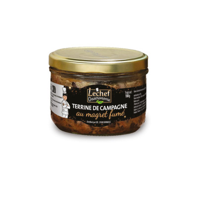 Terrine de campagne au magret fumé LECHEF, 180 g