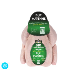 Poulet fermier blanc bio congelé, France