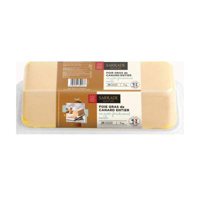 Foie gras de canard entier au poivre fraîchement moulu SARRADE, 1 kg