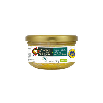 Bloc de foie gras de canard du Sud-Ouest CLOS SAINT SOZY, 130g