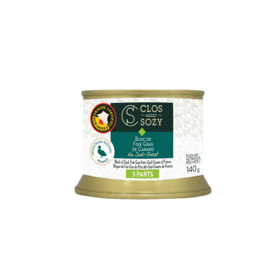 Bloc de foie gras de canard du Sud-Ouest CLOS SAINT SOZY, 140g