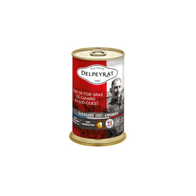 Bloc de foie gras de canard du Sud-Ouest DELPEYRAT, 200g