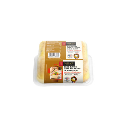 Bloc de Foie Gras de Canard au poivre de Madagascar SARRADE, 540 g
