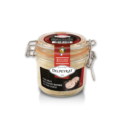 Foie gras de canard entier du Sud-Ouest au sel de l'île de Ré DELPEYRAT, 180 g