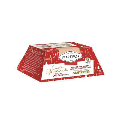 Bloc de foie gras de canard au Sauternes (50% morceaux) DELPEYRAT, 260 g