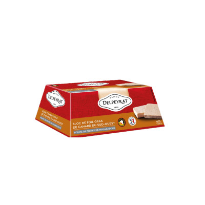 Bloc de foie gras de canard du Sud-Ouest au Poivre de Madagascar DELPEYRAT, 150 g