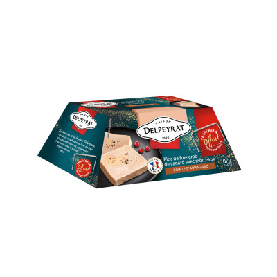 Bloc de foie gras de canard avec morceaux à l'Armagnac DELPEYRAT, 300g + 1 LYRE OFFERTE