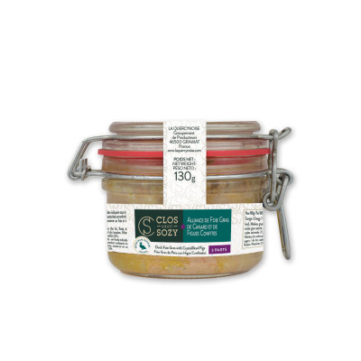 Foie gras de canard entier aux figues CLOS SAINT SOZY, 130g