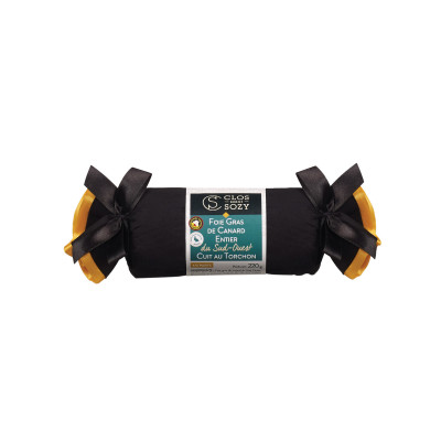 Foie gras de canard entier du Sud-Ouest cuit au torchon CLOS SAINT SOZY, 220 g