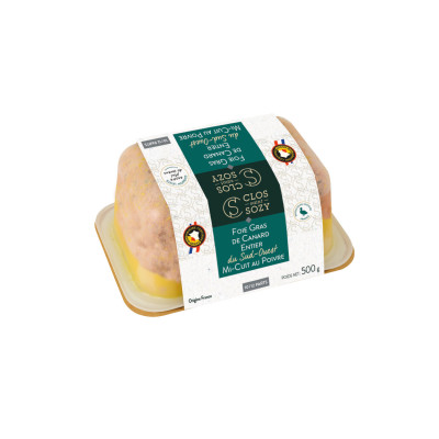 Foie gras de canard entier du Sud-Ouest au poivre CLOS SAINT SOZY, 500 g