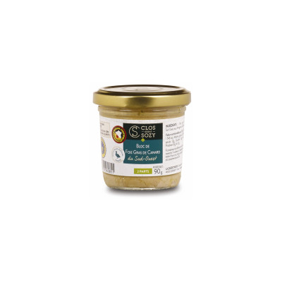 Bloc de foie gras de canard du Sud-Ouest CLOS SAINT SOZY, 90 g